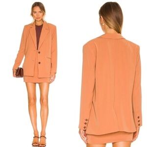 LOVERS + FRIENDS Revolve Diana Oversized Boyfriend Shoulder Pads Blazer 80’s